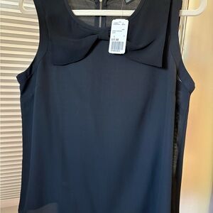 Forever 21 Navy Sleeveless Bow Tank Top